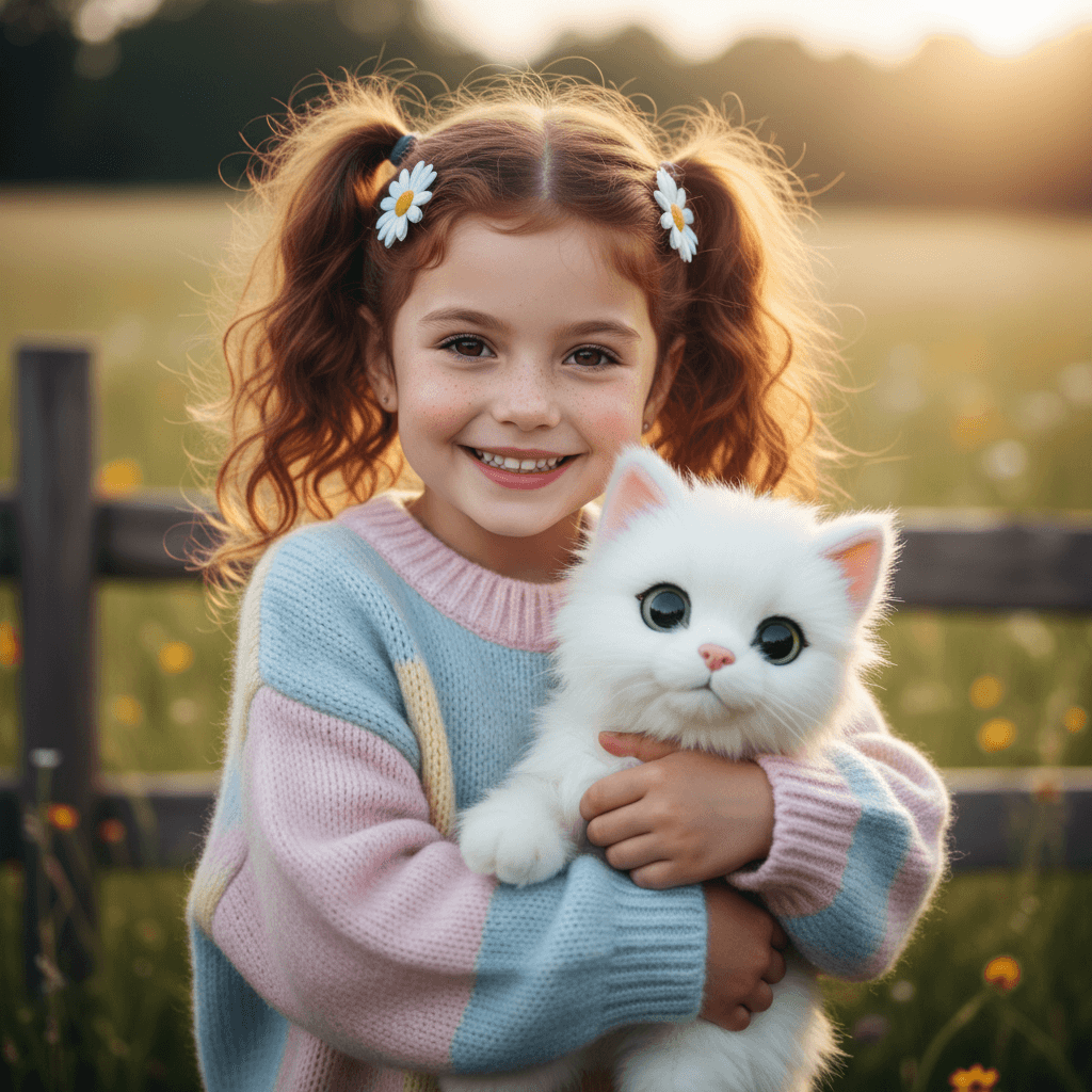 Girl with Kitten